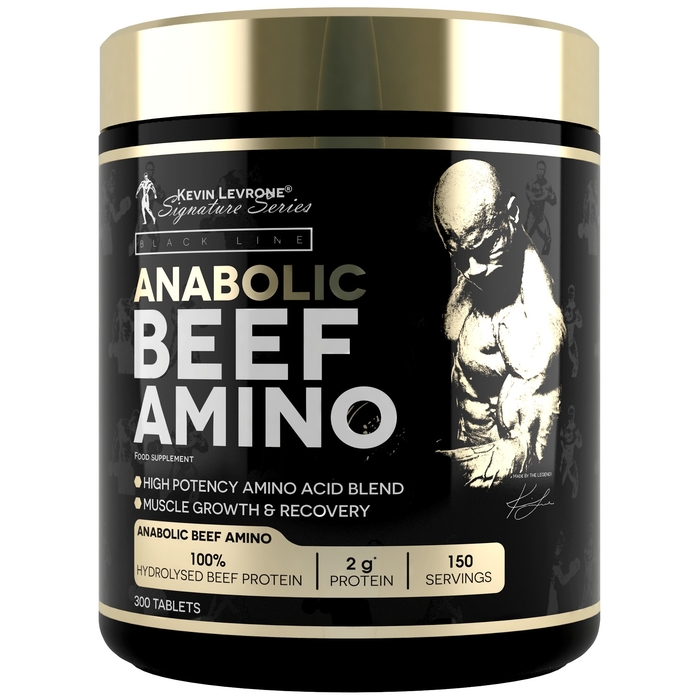 Kevin Levrone ANABOLIC BEEF AMINO 300 tablets | Premium Hydrolyzed Amino for Muscle Growth & Recovery | Optimal Absorption, Concentrated Amino Acids | Ideal for Athletes & Bodybuilders, HORI08916 Levrone Black | HORI08916