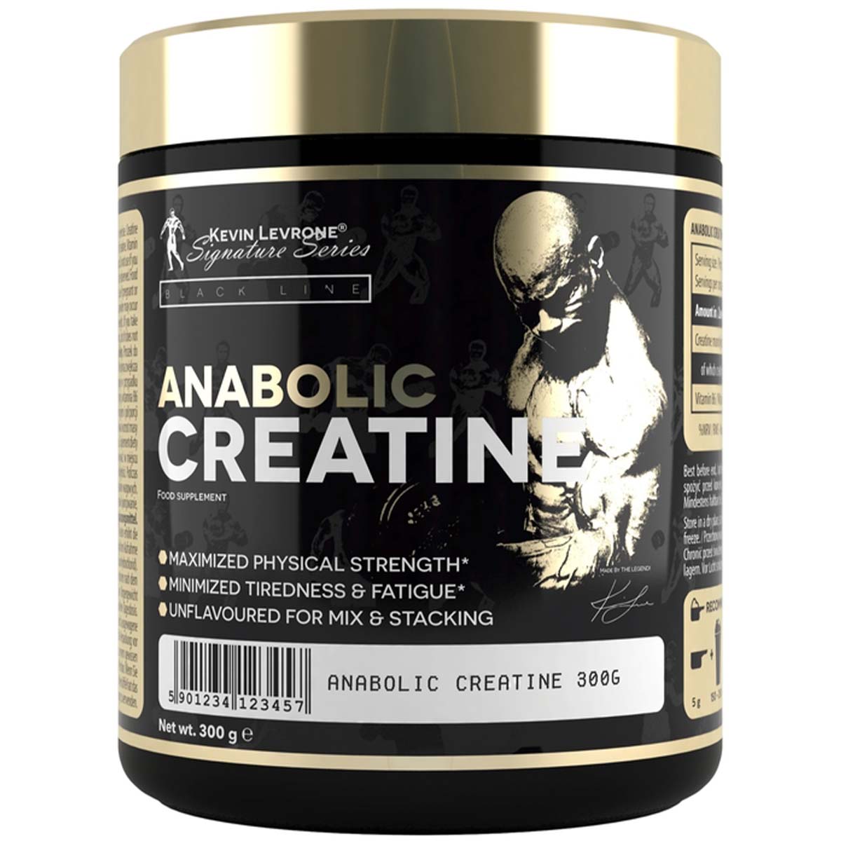 Kevin Levrone Anabolic Creatine, Unflavored, 300 G, Maximized Physical Strength, EHOT51467 Levrone Black | EHOT51467