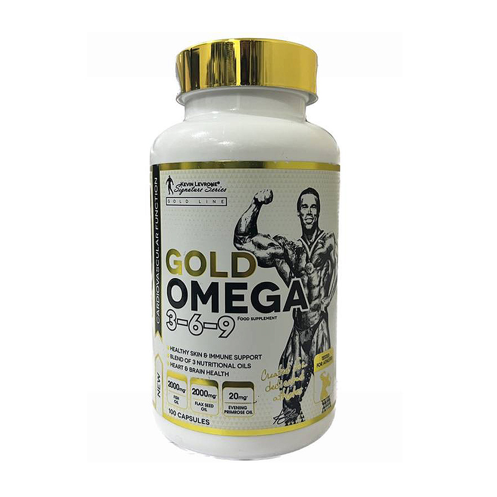 Kevin Levrone Gold Omega 3 6 9, 100 Capsules, Support Brain Health, Support Heart Health, PEVH46398 Levrone Gold | PEVH46398
