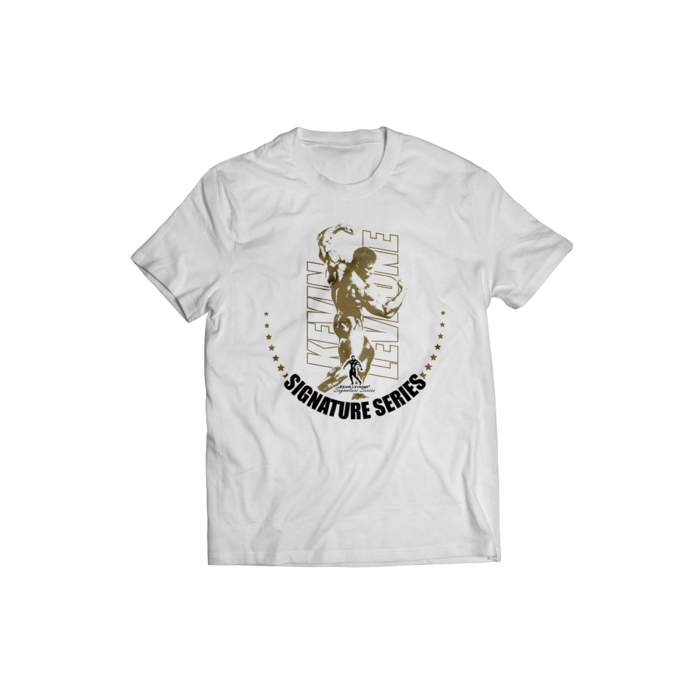 Kevin Levrone T-shirt White/Gold logo 170 g 5903719254885, YFAH03284 Levrone Merch | YFAH03284